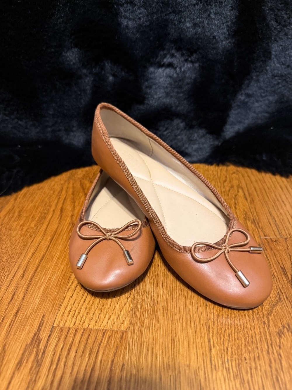 Padded soft brown ballet flats